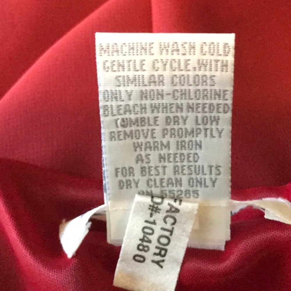 Red slip dress spaghetti strap size 13/14 vintage - Picture 7 of 7